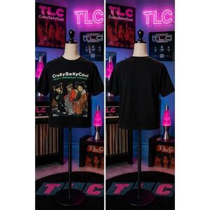 TLC CrazySexyCool World Tour Graphic Tee Black Y2K Style Medium